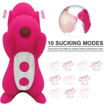 Premium Waterproof Animal Vibrator with Suction - Japanese Anime Design Adult Toy