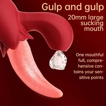 Premium 2-in-1 Rabbit Vibrator with Tongue Licking & Thrusting for Ultimate Pleasure