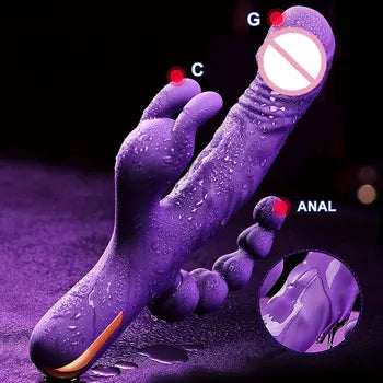 Premium USB Rechargeable Rabbit Vibrator Adult Pleasure Toy for Women and Men