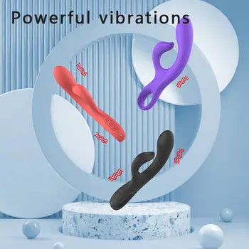 Tre modelli di vibratore a forma di coniglio colorati e potenti per donne, con doppia stimolazione clitoridea e del punto G, massaggiatore vibrante galleggiante, spedizione gratuita e rimborso gratuito.