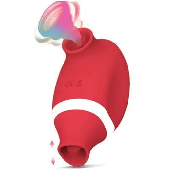 2 in 1 Sucking & Licking Vibrator for Clitoral Nipple Stimulation Oral Sex Toy