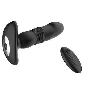 Wireless Remote Control Anal Butt Plug Vibrator with Thrusting and Vibration for Prostate Massage