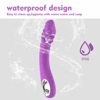 USB Rechargeable Silicone G-Spot Clitoral Vibrator with 10 Speeds & Waterproof Design