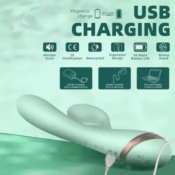 Vibrador em formato de coelho extragrande com estimulação do ponto G e vibrações potentes para mulheres.