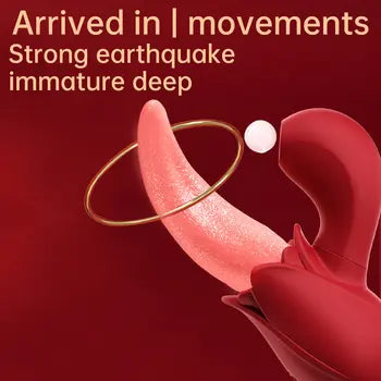 Premium 2-in-1 Rabbit Vibrator with Tongue Licking & Thrusting for Ultimate Pleasure