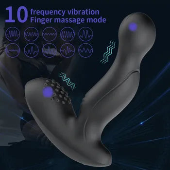 Remote Control Prostate Massager with 10 Vibrating Modes & Waterproof Design