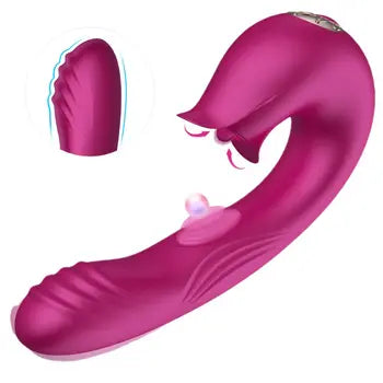 3-in-1 Nipple Clitoral Suction Vibrator with G-Spot Stimulator - Sex Toys