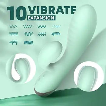Vibrador em formato de coelho extragrande com estimulação do ponto G e vibrações potentes para mulheres.