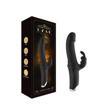 Silikon Rabbit Vibrator med Dubbel Stimulering av G-punkten och Klitorisvibrerande Massager med Fri Frakt och Diskret Förpackning