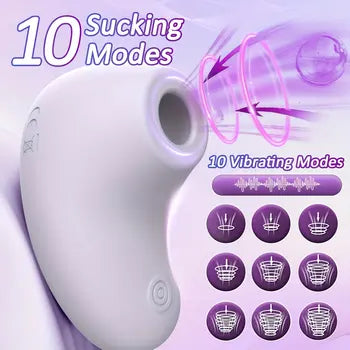 Premium Sucking Vibrating Sex Toy with 10 Modes, Magnetic Charging for Clitoral Stimulation