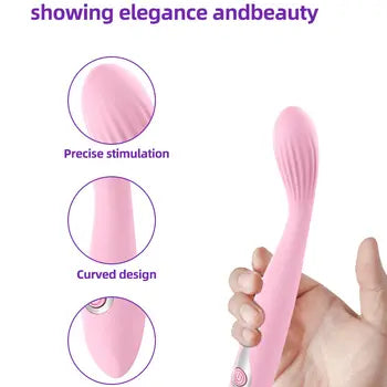 Premium Clitoral Stimulator Wand with 10 Vibration Modes - G-Spot Vibrator for Women - Waterproof & Rechargeable