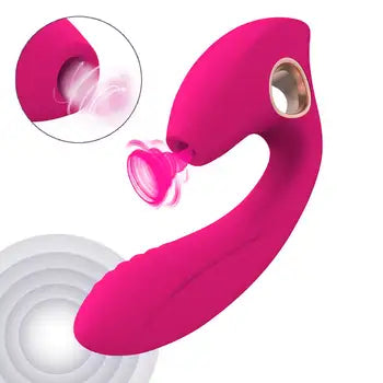 2-in-1 Clitoral Sucking Vibrator with Powerful Stimulation and Soft Silicone Design