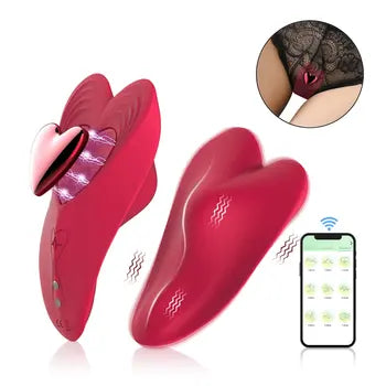 Vibratore a forma di cuore di rosa, silenzioso e potente, controllabile tramite app, con spedizione gratuita e imballaggio discreto.