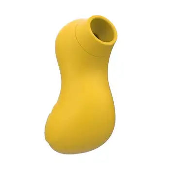 Yellow Women's Oral Jumping Egg Vibrator with Suction & Nipple Tease