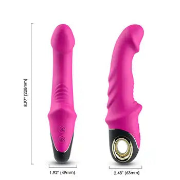 Stimolatore clitorideo per il punto G ricaricabile con 10 modalità di vibrazione e ricarica USB, colore rosa acceso, spedizione gratuita, consegna entro 24 ore.