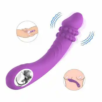 USB Rechargeable Silicone G-Spot Clitoral Vibrator with 10 Speeds & Waterproof Design