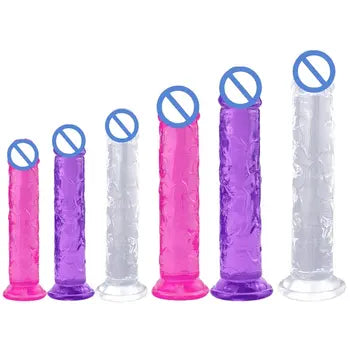 Ultra-Realistic Soft Jelly Dildo - 7 Sizes for Beginner-Friendly Anal and G-Spot Stimulation