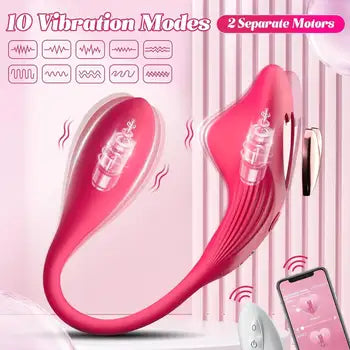 Tragbarer Vibrator, App-gesteuerter G-Punkt- und Klitorisstimulator mit 10 Vibrationsmodi, versandkostenfrei, Versand innerhalb von 24 Stunden