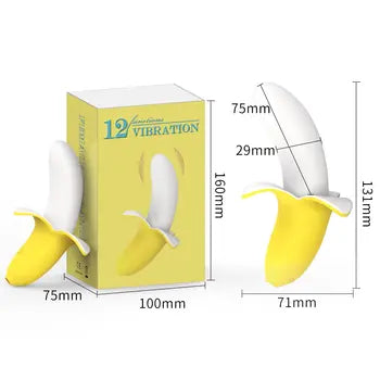 12-Speed Retractable Banana G-Spot Vibrator with 12 Vibration Modes
