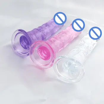 Ultra-Realistic Soft Jelly Dildo - 7 Sizes for Beginner-Friendly Anal and G-Spot Stimulation
