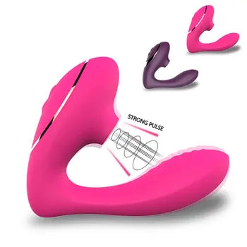 Dual-Action Nipple Clitoral Sucker Vibrator - Wearable Pleasure Toy for Couples