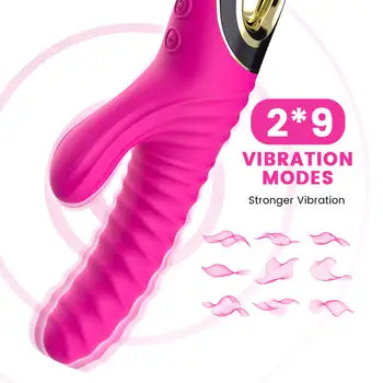 Vibrator Monster Dildo cu stimulare a punctului G, dildo vibrant wireless roz, cu 18 moduri de vibrație și livrare gratuită, livrare în 24 de ore
