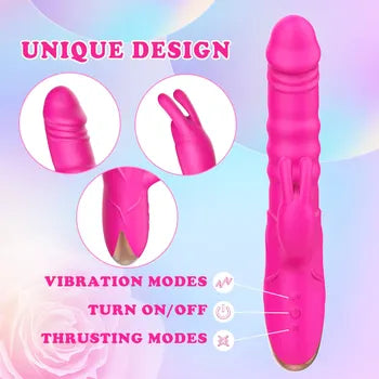 Premium 2-in-1 Rabbit Vibrator with Thrusting & G-Spot Stimulation for Women