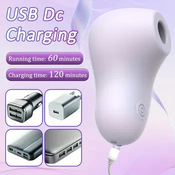 Premium Sucking Vibrating Sex Toy with 10 Modes, Magnetic Charging for Clitoral Stimulation