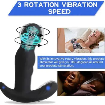 Masajeador de próstata premium con control remoto para hombres con 10 modos de vibración.