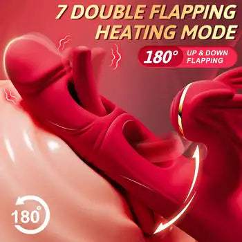 Vibratore a forma di coniglio di alta qualità, stimolatore del punto G con potenti vibrazioni a velocità multiple, doppia modalità di riscaldamento a battito d'ali e spedizione gratuita.