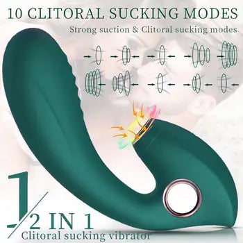 2-in-1 Clitoral Sucking Vibrator with Powerful Stimulation and Soft Silicone Design