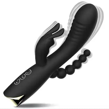 Rechargeable 3-in-1 G-Spot Vibrator with Clitoris Stimulator & Rabbit Massager