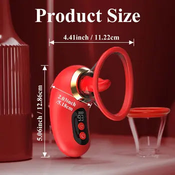 5-in-1 Silicone Clitoral Sucking Vibrator with Rose Design for Women