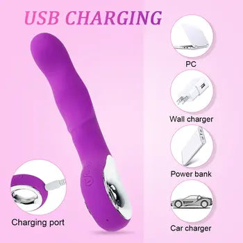 Premium-G-Punkt-Vibrator mit Klitorisstimulator – Silikon-Massagegerät mit mehreren Geschwindigkeitsstufen für Frauen
