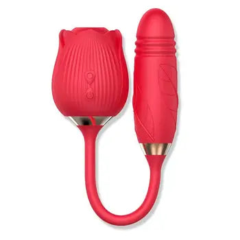 Rose Thrusting Vibrator Egg Clitoris Sucker Stimulator for Women - Powerful Sucking & Vibrating Dual Pleasure