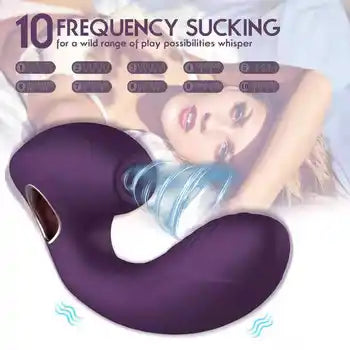2-in-1 Clitoral Sucking Vibrator with Powerful Stimulation and Soft Silicone Design