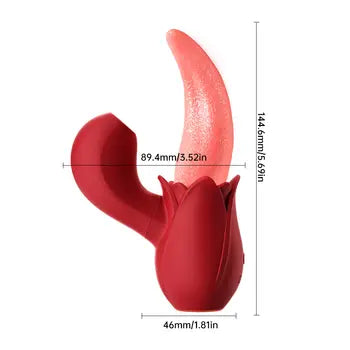 Premium 2-in-1 Rabbit Vibrator with Tongue Licking & Thrusting for Ultimate Pleasure