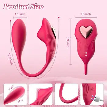 Tragbarer Vibrator, Sexspielzeug, App-gesteuerter G-Punkt- und Klitorisstimulator in Pink, versandkostenfrei und diskret verpackt.