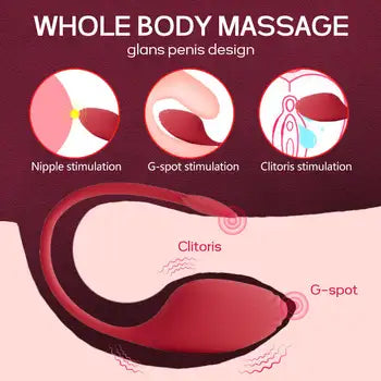 Vibratore a uovo con telecomando tramite app Cupid - Massaggiatore indossabile per il punto G con 10 modalità di vibrazione per massaggio e stimolazione di tutto il corpo. Spedizione gratuita.