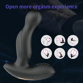 Massager tal-Prostata b'Kontroll mill-Bogħod b'10 Modi ta' Vibrazzjoni u Disinn li ma jgħaddix ilma minnu