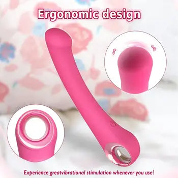 Fingerformet silikone G-punktsmassager Genopladelig silikonefingervibrator i pink med ergonomisk design og gratis fragttilbud