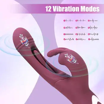 Vibratore a forma di coniglio di alta qualità, impermeabile, in silicone, per stimolazione clitoridea con 10 modalità di vibrazione, mostrato con funzione motore e spedizione gratuita.