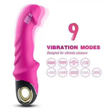 Rechargeable G-Spot Clitoral Stimulator with 10 Vibration Modes & USB Charging