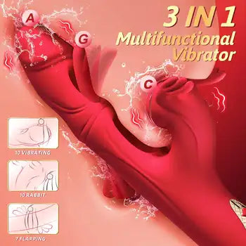 Vibratore a forma di coniglio di alta qualità, stimolatore del punto G con potenti vibrazioni a velocità multiple che offre 3 funzioni in 1, spedizione gratuita.