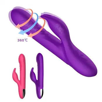 Vibratore a forma di coniglio di alta qualità con stimolazione del punto G e vibrazioni potenti, disponibile nei colori viola e rosa. Spedizione gratuita, consegna entro 24 ore.