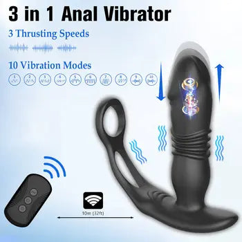 Premium APP Controlled Anal Vibrator for Men & Women - Silicone Butt Plug with Remote