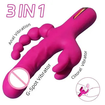 Premium USB Rechargeable Rabbit Vibrator Adult Pleasure Toy for Women and Men