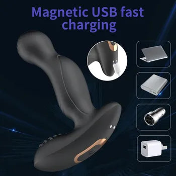 Remote Control Prostate Massager with 10 Vibrating Modes & Waterproof Design