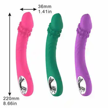 Silikonový vibrátor na klitoris s USB dobíjecím kabelem a stimulací G-bodu s 10 rychlostmi a vodotěsným provedením v růžovo-zelené a fialové barvě, doprava zdarma