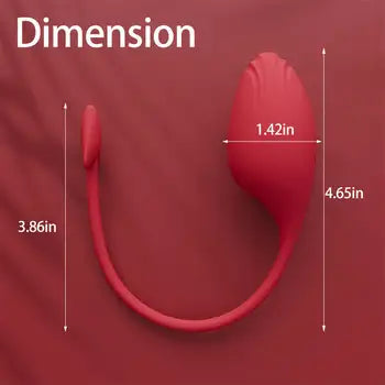 Vibratore a uovo con telecomando tramite app Cupid - Massaggiatore indossabile per il punto G con 10 modalità di vibrazione (dimensioni visibili, spedizione gratuita).